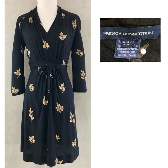 French Connection Dresses & Skirts - FRENCH CONNECTION Jersey Wrap Around Tie Dress